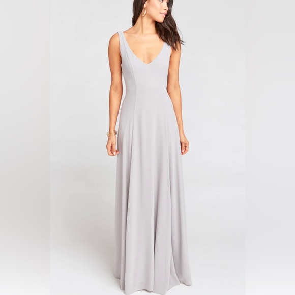 Show Me Your Mumu Jenn Maxi Dress in Dove Grey - Picture 1 of 10